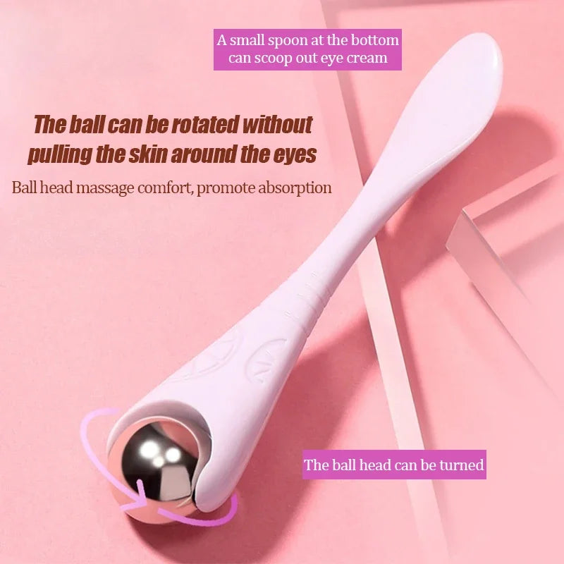 1pcs Double-headed 360° Roller Ball Eyes Massager Multi-purpose Reduce Eye Lines Massage Stick Eye Cream Scooping Skin Care Tool