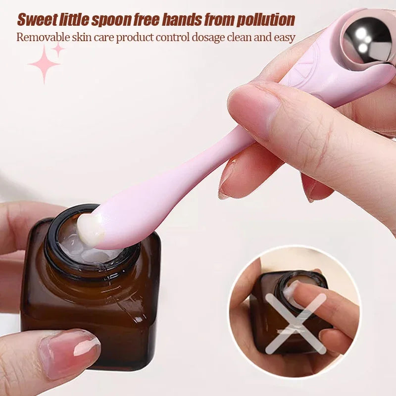 1pcs Double-headed 360° Roller Ball Eyes Massager Multi-purpose Reduce Eye Lines Massage Stick Eye Cream Scooping Skin Care Tool